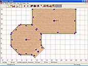 Picture of deck layout with deck design computer software.