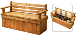 Freed deck bench plans with storage area.