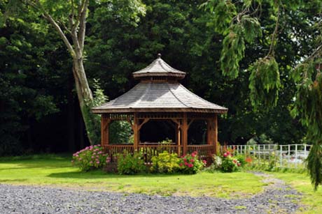 Shelter your hot tub with a gazebo in your garden