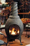 A real fire on your patio using a cast iron chimenea.