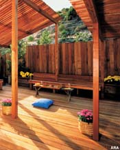 A great redwood fence for your deck or back yard