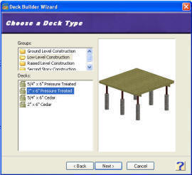 Use the Deck Building Wizard to start designing your deck.